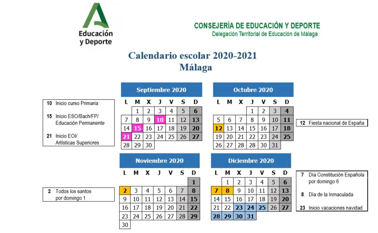 Ya Sofá Manual Calendario Escolar 2020 Sevilla Entretenimiento Sonrojo